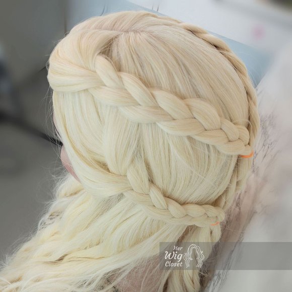 32“ Wavy Icy Blonde Synthetic Wig | Daenerys - Picture 9 of 15